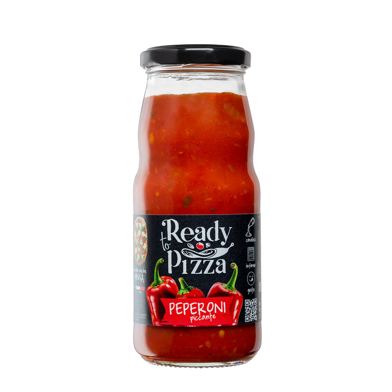 Salsa pronta per pizza ai peperoni piccante